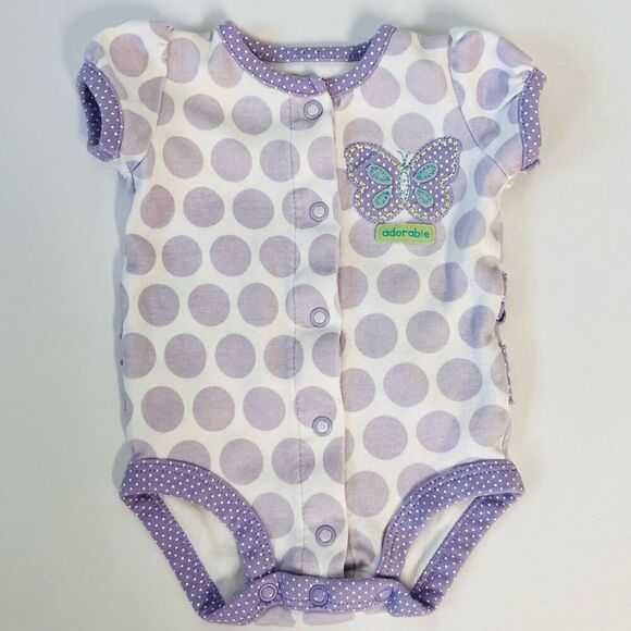 Girls Bundle  3 Bodysuits  Size NB, 0-3m   EUC - Picture 1 of 16